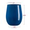 Smarty Had A Party 12 oz Solid Navy Elegant Stemless Plastic Wine Glasses 64 Glasses, 64PK 3712-NV-CASE - alternate 10