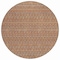 Homeroots 8' Orange And Taupe Round Striped Washable Indoor Outdoor Area Rug 610560 - alternate 8