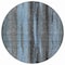 Homeroots 8' Blue Gray And Charcoal Round Botanical Leaves Washable Indoor Outdoor Area Rug 581938 - alternate 8