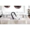 Homeroots 71" Clear And White and Gray Glass And Stainless Steel Pedestal Base Dining Table 383824 - alternate 7