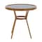 Flash Furniture Lourdes French Bistro 31.5in. Tbl, Navy and White PE Rattan, Glass Top, Bamboo Print Aluminum Frame SDA-AD641012-80-NVYWH-NAT-GG - alternate 10