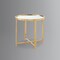 Homeroots 22" Gold Glass And Stainless Steel Round Mirrored End Table 528628 - alternate 9