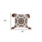Homeroots 18" Red and White Floral Cotton Throw Pillow With Embroidery, Tassels 529193 - alternate 6