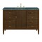 James Martin Vanities Myrrin 48'' Vanity, Mid Century Walnut w/ Parisien Bleu Silestone Top w/FreePower Wireless Charger 485-V48-WLT-FPBL - alternate 1