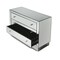 Homeroots 42" Clear Glass Three Drawer Dresser 389733 - alternate 5