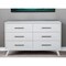 Homeroots 56" White Solid Wood Six Drawer Double Dresser 524114 - alternate 4