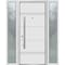 Vdomdoors Steel Door Deux 1705 White Enamel 2 Sidelight Exterior Black Windows Stainless Inserts Single Moder DEUX1705EXD-BEM-W16+36+16 x H80-Right-hand Inswing - alternate 6