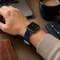 Elegani Band Compatible with Apple Watch 44mm, Dark Blue, Silver, Black, Rose Gold, Yellow Gold Buckle SDQR-DBLU-44 - alternate 4
