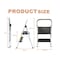 Wrightmaster 2-Step Folding Steel Step Stool, 7 ft. Reach with Non-Marring Feet, 330 lbs. Capacity Zoro1172FA-B - alternate 9