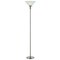 Homeroots 71" Nickel Torchiere Floor Lamp With Clear Frosted Glass Dome Shade 526240 - alternate 5