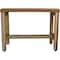 Homeroots Compact Rectangular Teak Shower Outdoor Bench With Shelf In Natural Finish 376748 - alternate 1