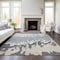 Homeroots 9' X 12' Gray And Silver Abstract Washable Indoor Outdoor Area Rug 613630 - alternate 8