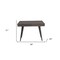 Homeroots 39" Gray Acacia Solid Wood Writing Desk With Three Drawers 489188 - alternate 5
