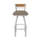 Holland Bar Stool Co Revelle 36in Swivel Extra Tall Bar Stool, Anodized Nickel Finish, Medium Back and Canter Earth Seat 881 - alternate 11