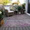 Homeroots 5' X 8' Purple And Gray Floral Washable Indoor Outdoor Area Rug 606207 - alternate 9
