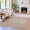 Homeroots 8' X 10' Taupe And Silver Abstract Washable Indoor Outdoor Area Rug 632104 - alternate 8