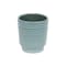Homeroots Celadon Ceramic 35 Ounce Striped Round Distressed Pot Planter 487403 - alternate 5