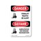Signmission OSHA Danger Sign, 18" Height, Aluminum, Forklift Traffic Be Alert Bilingual, 1218-VG-1265 OS-DS-A-1218-VG-1265 - alternate 1