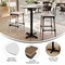Flash Furniture 31.25" Round Tabletop, Seamless Surface Technology, White Faux Marble, 22x22 Black Bar Height X-Base ST-RD31-WHMAR-T2222B-GG - alternate 9