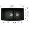 Blanco Performa Medium 1-3/4 Low Divide, Coal Black 442939 - alternate 4