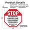 Signmission Stop Personal Protective Equipment, 6 Inch X 6 Inch, Plastic Sign OC-P-6-122 - alternate 7