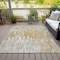 Homeroots 3' X 5' Gold And Ivory Abstract Washable Indoor Outdoor Area Rug 612659 - alternate 9