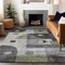 Homeroots 10' X 14' Artichoke Green Gray And Charcoal Geometric Washable Indoor Outdoor Area Rug 604395 - alternate 9