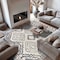 World Rug Gallery Transitional Bohemian Area Rug 7 ft 10 in x 10 ft Cream WR95CREAM8X10 - alternate 1