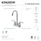 Kingston Brass Double-Handle 4" Centerset High-Arc Bar Faucet, Brushed Nickel FB8498EFL - alternate 2