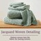Lavish Home 6PC Jacquard Towel Set 100% Cotton Bathroom Accessories Soft & Absorbent Bathroom Set 67-040-FRST - alternate 10