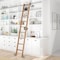 Quiet Glide 8.92 ft. Red Oak Contemporary Wheel Satin Nickel Rolling Ladder, 12 ft. Rail QG.240-9RO-12-H.02 - alternate 1