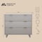 Manhattan Comfort Elara 38 in Solid Wood Dresser in Light Gray (3-Drawer) DR1782-6 - alternate 7
