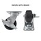 Hyw Products Heavy Duty Caster 4in Rubber on Cast Iron Wheel, Swivel with Brake 40-40S-A1-RC-TB - alternate 4
