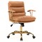 Leisuremod Regina Modern Executive Leather Office Chair, Saddle Brown RO19SBRL - alternate 1