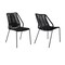 Homeroots Set of Two 22" Black Metal Outdoor Dining Chair, 2PK 490250 - alternate 5