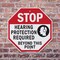 Signmission Stop Hearing Protection Required Be, 10 inch X 10 inch, Aluminum Metal Signs, 2PK OC-A-2PACK-10-123 - alternate 6