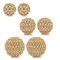 Homeroots Set of Two Gold Ivory And Pearl Faux Crystal And Metal Decorative Orbs, 2PK 659492 - alternate 5