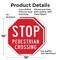 Signmission Stop Pedestrian Crossing, 10 inch X 10 inch, Aluminum Metal Signs, 2PK OC-A-2PACK-10-7 - alternate 6