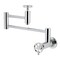 Kingston Brass Wall Mount Pot Filler Faucet with Knurled Handle, Polished Chrome KS8101RKZ - alternate 1