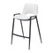 Homeroots Set of Two 26" White and Black Faux Leather and Steel Low Back Counter Height Bar Chairs 555674 - alternate 9