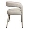 Homeroots Set of Two Ivory Upholstered Linen Open Back Dining Side Chairs 558310 - alternate 9