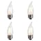 Bulbrite 40W Equivalent Warm White Light CA10 Dimmable LED Filament Light Bulb, 4PK 861430 - alternate 1