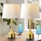 Jonathan Y Cooper 26" Classic French Country Iron LED Table Lamp with USB Charging Port, Brass Gold, 2PK JYL4045A-SET2 - alternate 8