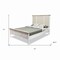 Homeroots White and Beige Shiplap Texture Distressed Solid Wood And Linen Queen Bed Frame 571387 - alternate 9