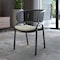 Leisuremod Ervilla Dining Armchair in Black Steel Frame with Black Wicker Back and Beige Seat ECBL-20BL-BG - alternate 10