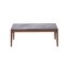 Homeroots 47" Gray and Walnut Stone And Solid Wood Coffee Table 572213 - alternate 8