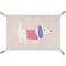 Homeroots 32" Pink And Purple Cotton Dog Youthful Bath Rug 635397 - alternate 1