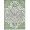 Homeroots 5' X 8' Artichoke Green Blue And Ivory Oriental Washable Indoor Outdoor Area Rug 596603 - alternate 9