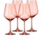 Homeroots Set of Four Coral Crystal Balloon Bowl Stemmed Red Wine Glass 485153 - alternate 5