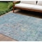 Homeroots 10' X 14' Blue Abstract Washable Indoor Outdoor Area Rug 607865 - alternate 1